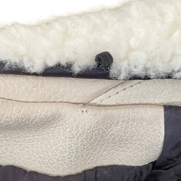 Rag & Bone Minerva Leather Removable Shearling Collar Zip Front Biker Jacket - Picture 9 of 12